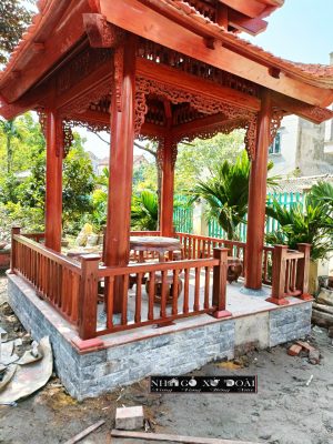lầu vọng nguyệt tứ giác gỗ lim