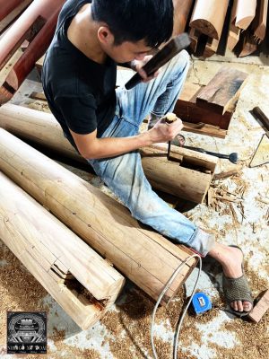 chòi gỗ lim tứ giác