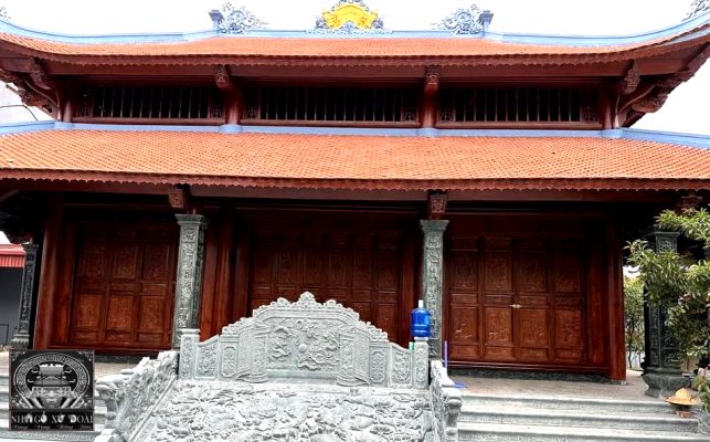 thi công chùa gỗ lim