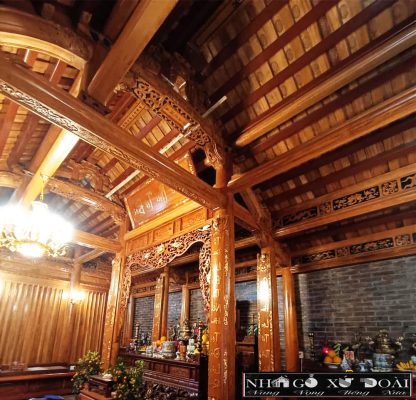 làm nhà gỗ gõ 3 gian