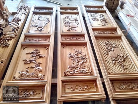 làm nhà gỗ gõ 3 gian