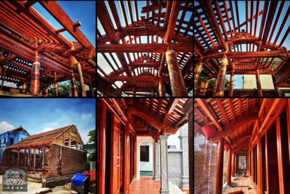 nhà gỗ xoan 3 gian đẹp