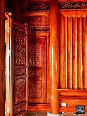 làm nhà gỗ xoan 5 gian