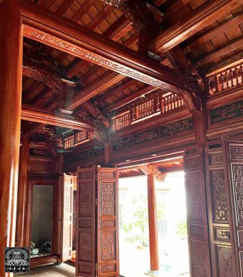 làm nhà gỗ xoan 5 gian