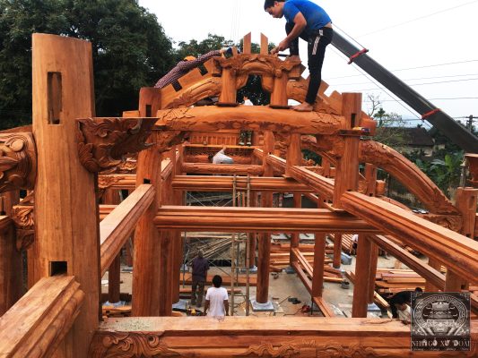 nhà gỗ gõ đỏ 5 gian