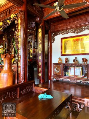 nhà gỗ lim lào 3 gian
