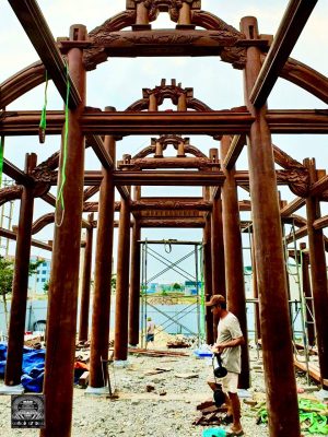 nhà gỗ sến 5 gian