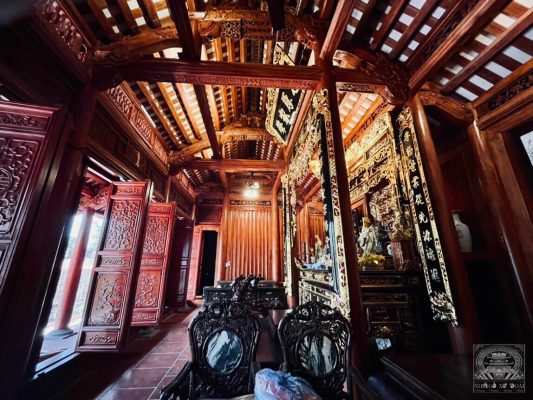 làm nhà gỗ xoan 5 gian