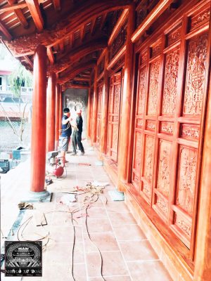 làm nhà gỗ xoan 5 gian