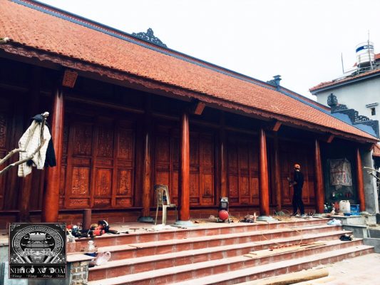 làm nhà gỗ xoan 5 gian