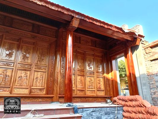 cửa bức bàn nhà gỗ cổ