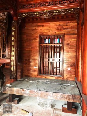 nhà gỗ xoan 5 gian thông hiên