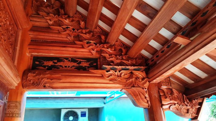 làm nhà gỗ xoan 3 gian