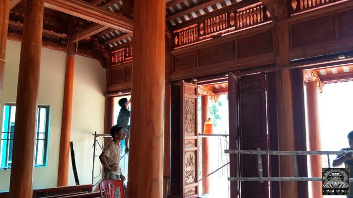 làm nhà gỗ xoan 3 gian