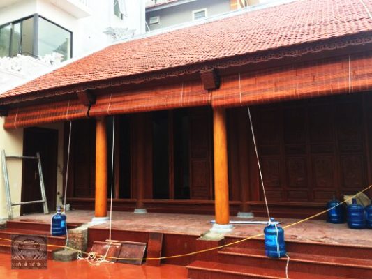 nhà gỗ lim 3 gian 12 cột