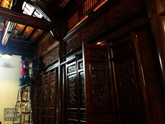 nhà gỗ lim 3 gian 12 cột