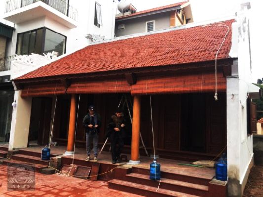 nhà gỗ lim 3 gian 12 cột