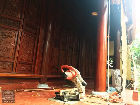 nhà gỗ lim 3 gian 12 cột