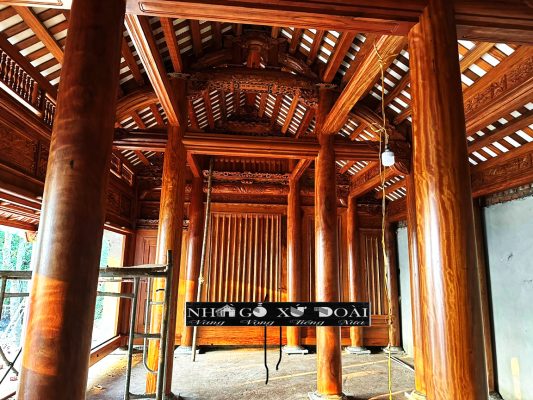 nhà gỗ lim 3 gian 24 cột