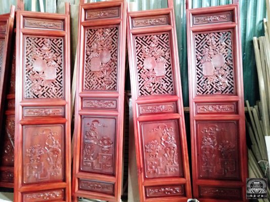 nhà gỗ xoan 3 gian hoành sến