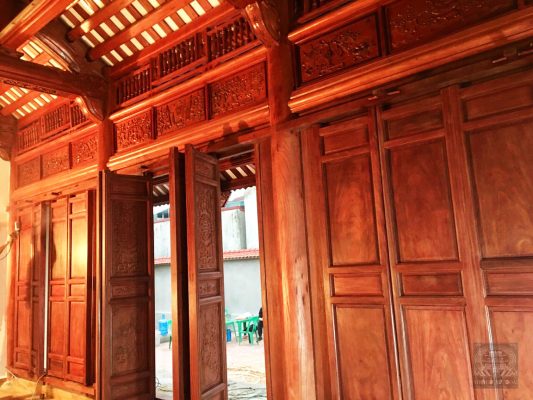 nhà gỗ xoan 3 gian đẹp